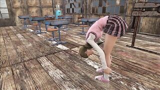 Fallout 4 porn with a schoolgirl that is ready to get fucked by the settlers