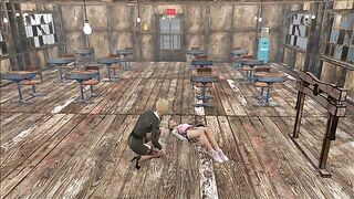 Fallout 4 porn with a schoolgirl that is ready to get fucked by the settlers