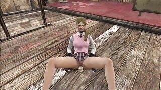 Fallout 4 porn with a schoolgirl that is ready to get fucked by the settlers