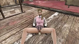 Fallout 4 porn with a schoolgirl that is ready to get fucked by the settlers