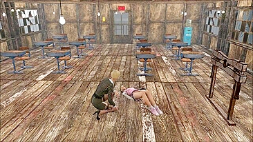 Fallout 4 porn with a schoolgirl that is ready to get fucked by the settlers