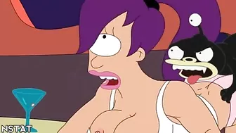 Amy from futurama rides dick to make everyone else cum in this hentai video