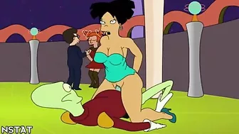 Amy from futurama rides dick to make everyone else cum in this hentai video