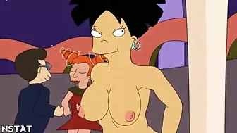 Amy from futurama rides dick to make everyone else cum in this hentai video