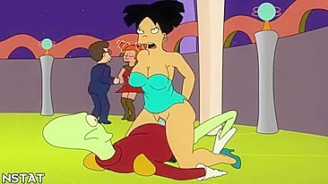 Amy From Futurama Moving Porn - Amy from futurama rides dick to make everyone else cum in this hentai video  | AREA51.PORN