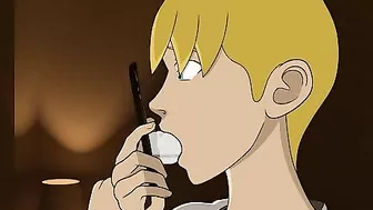 Decides to penetrate her from behind at a rather noisy time of the night