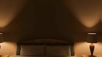 Decides to penetrate her from behind at a rather noisy time of the night