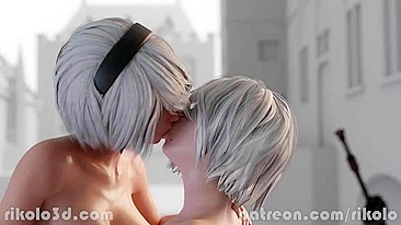 Damn sexy 2B is too good for her job in this delightful hentai fucking clip