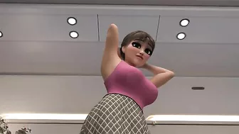 Futanari fucking session showing booss and horny girl that fuck on a private jet