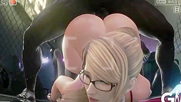 Samus Aran getting fucked in the ass in a brutal fashion by a major BBC here