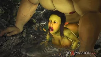 Ogre teen getting fucked by an even uglier ork fella with a hard green cock Ogre teen getting fucked by an even uglier ork fella with a hard green cock