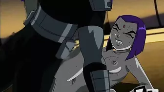 Flexible girl named Raven gets her asshole fucked by Deadshot or something