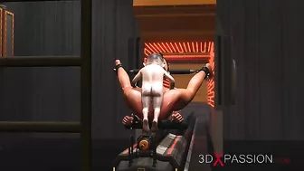 Twisted midget enjoying BDSM with an adult sized slave girl that cums as well