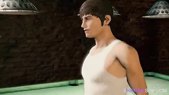 Lara Croft showing her skills in a gangbang cuckolding porn video with cum