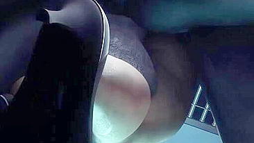 Ada Wong getting fucked by creepy looking Mr X in a spooky standing position