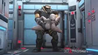 Interspecies couple enjoys spaceship sex and everything they do is extreme