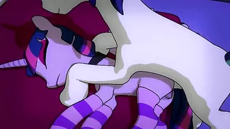 MLP hentai featuring sleeping sex and other kinky implications for the mares