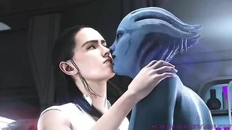 Rey from Star Wars gets fucked by that Mass Effect chick, Liara and it is HOT