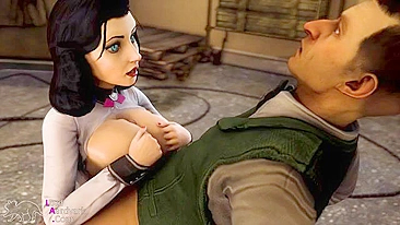 Bioshock Elizabeth getting fucked by everyone in this 3D hentai porn clip