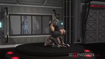 Sexy female can barely withstand his boner in a hardcore banging movie here