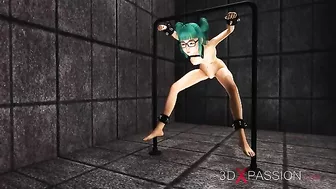 Timid babe from Japan getting her naughty little opening blasted brutally