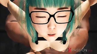 Timid babe from Japan getting her naughty little opening blasted brutally