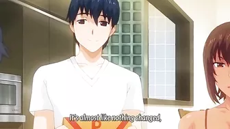 Big boobs hentai MILF taking younger dick with lust and appetite on the bed