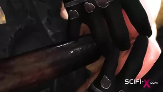 Alien creature is going to dominate spacewoman's pussy in hot hentai scene Alien creature is going to dominate spacewoman's pussy in hot hentai scene