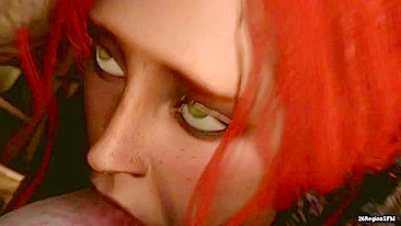 Triss Merigold gets dicked by a zombie in a well made hentai sex scene