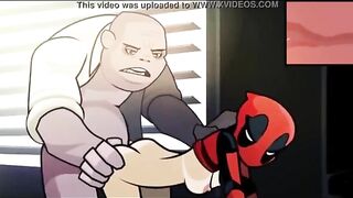 Lady Deadpool enjoying twisted teasing and hardcore fucking with a mastermind