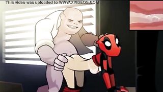 Lady Deadpool enjoying twisted teasing and hardcore fucking with a mastermind