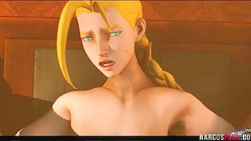 Street Fighter Cammy featured i na hardcore video with a true monster cock