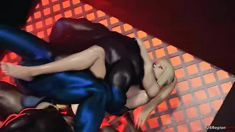 Samus Aran from Metroid is going to get ruined by a hard lizard dick here