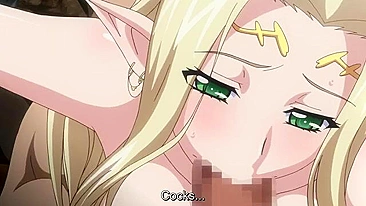 Good looking elf girl getting gang fucked in a taboo group hentai movie