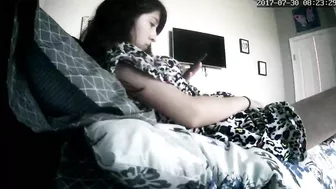 Sizzling Japanese girl gets off alone, caught by a hidden camera.