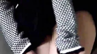 Sultry Japanese beauty gets off alone, caught by a hidden camera.