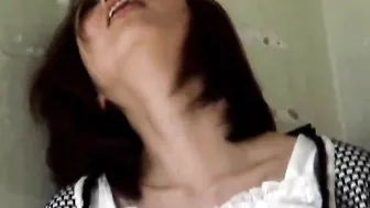 Sultry Japanese beauty gets off alone, caught by a hidden camera.