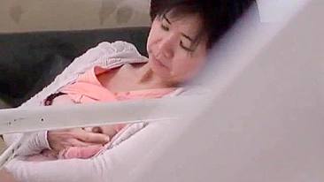 Concise Masturbate - Voyeur films sexy Japanese neighbor's solo action.