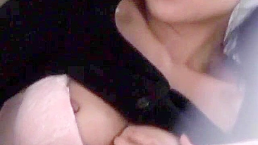 Uncensored - Hot Japanese babe pleasures herself, watched by voyeur.