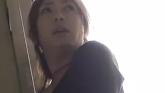 My kinky Asian neighbor pleasures herself in a voyeuristic fantasy.