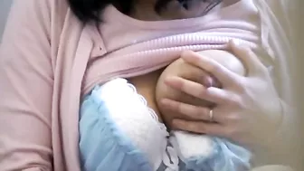 Spying on my erotic Asian housemate during her masturbation session.