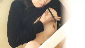 Catching my kinky Japanese neighbor getting off alone in her room.