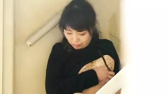 Catching my kinky Japanese neighbor getting off alone in her room.