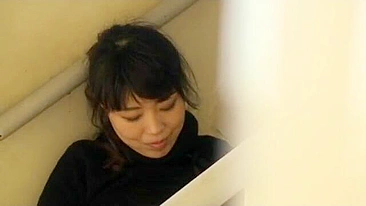 Catching my kinky Japanese neighbor getting off alone in her room.