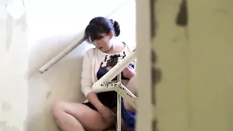 Spying on my erotic Japanese roommate during her masturbation session.