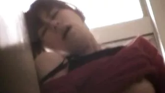 My horny Japanese roommate pleasures herself in a steamy solo session.