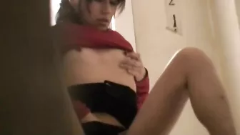 My horny Japanese roommate pleasures herself in a steamy solo session.