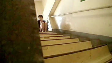 Sultry Japanese girl caught masturbating by a peeping Tom who loves to watch her get off. (Uncensored)