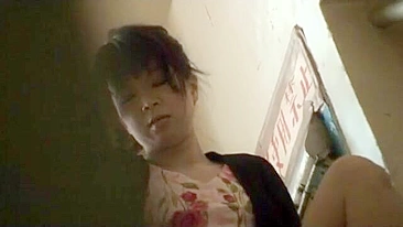 Sultry Japanese girl caught masturbating by a peeping Tom who loves to watch her get off. (Uncensored)