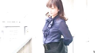 Naughty Japanese slut gets off on hidden camera, exclusive uncensored video of her first time with a jerk off.